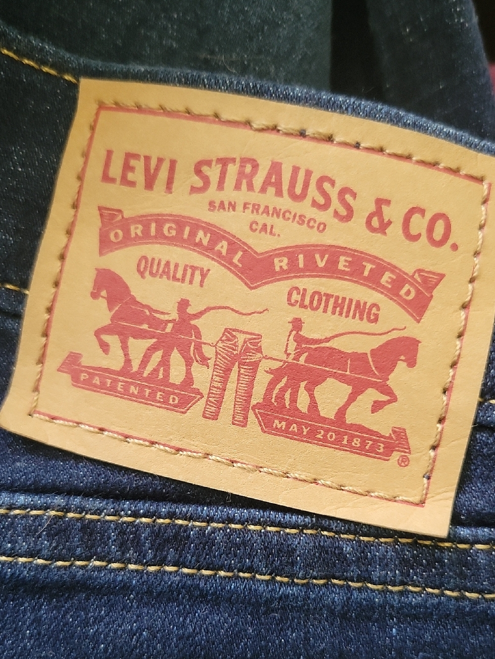 Levi's Boyfriend Jeans Dark Blue Denim Levi Strauss Roll Cuff Straight Leg 30 - Picture 9 of 12